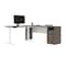 Bestar BESTAR Upstand 72W L-Shaped Electric Standing Desk in bark grey & white 175852-000047 - alternate 5